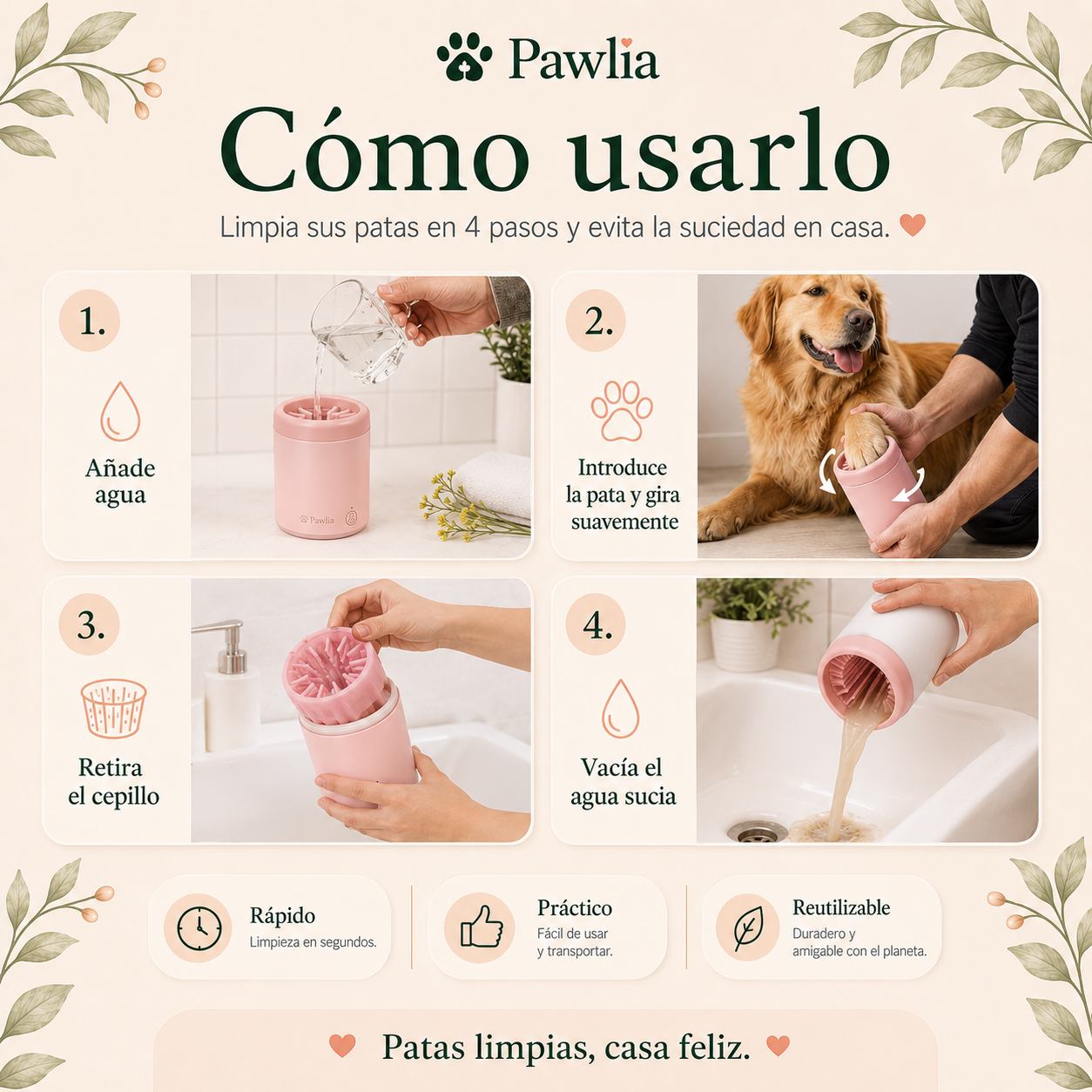 Vaso Limpia Patas