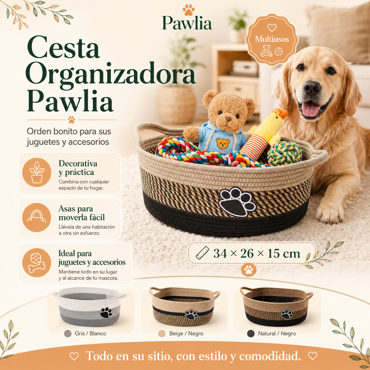 Cesta Organizadora de Juguetes
