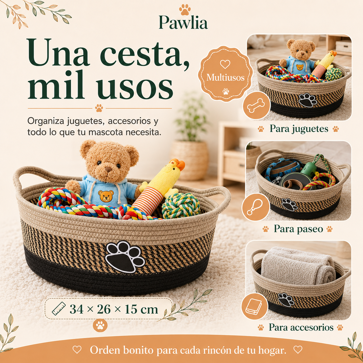 Cesta Organizadora de Juguetes