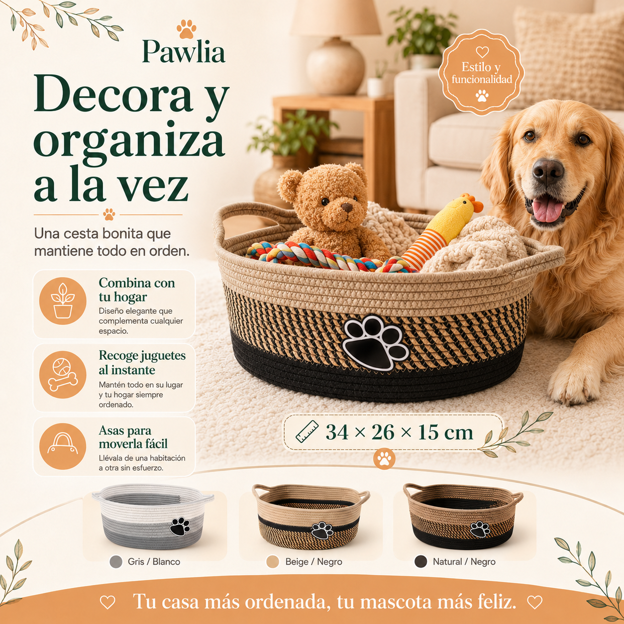 Cesta Organizadora de Juguetes