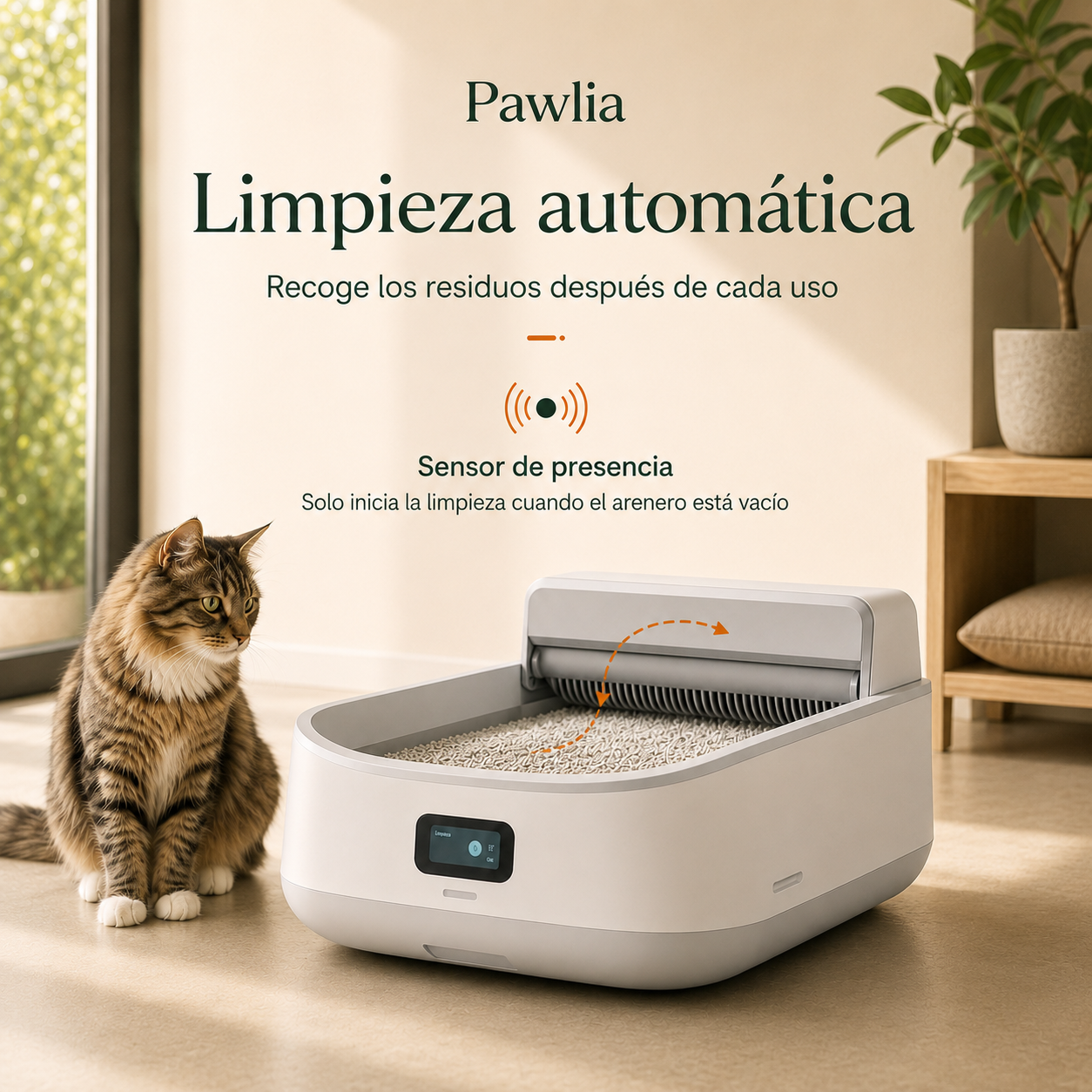 Pawlia SmartLitter - Arenero Inteligente Autolimpiable