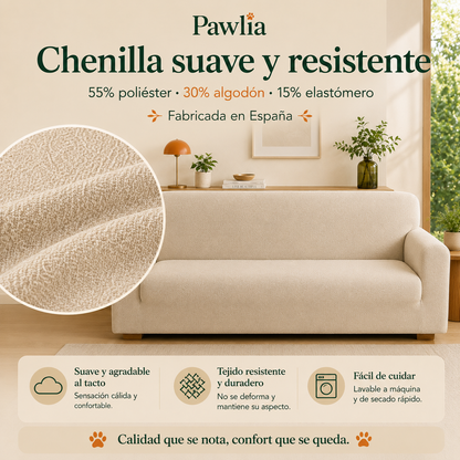 Pawlia SofaShield - Funda Protectora Elástica para Sofá