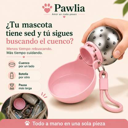 Pawlia AquaGo - Botella de Paseo para Perros