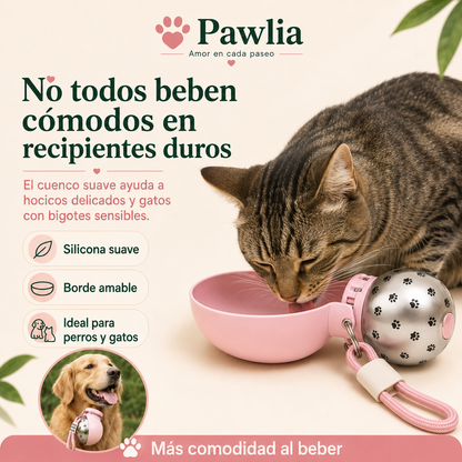 Pawlia AquaGo - Botella de Paseo para Perros