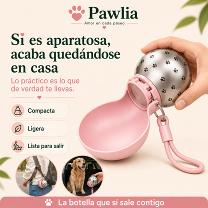 Pawlia AquaGo - Botella de Paseo para Perros