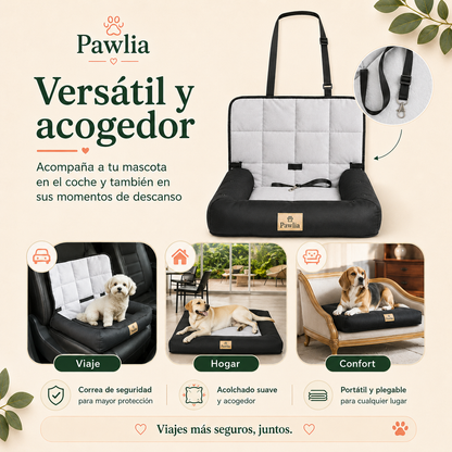 Pawlia CozyRide - Asiento de Coche para Perros