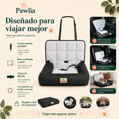 Pawlia CozyRide - Asiento de Coche para Perros