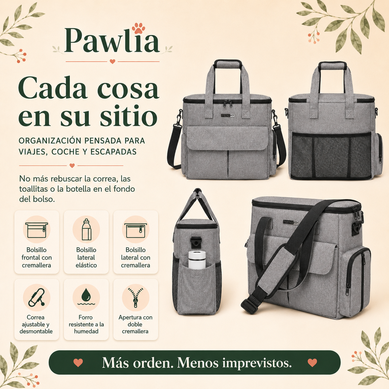 Pawlia TravelNest - Bolsa de Viaje para Perros y Gatos