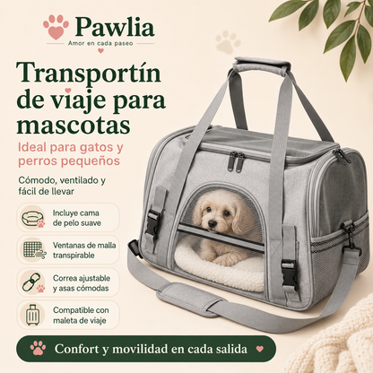 Pawlia SafeCarry - Transportín para Gato o Perro Pequeño