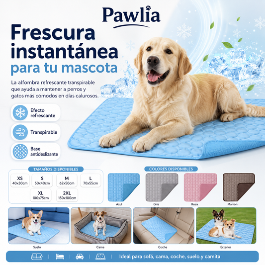 Pawlia CoolMat - Alfombra Refrescante para Perros y Gatos