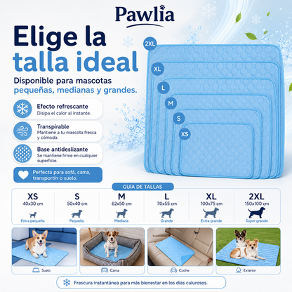 Pawlia CoolMat - Alfombra Refrescante para Perros y Gatos