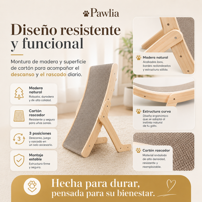 Pawlia LoungeScratch - Hamaca Rascador para Gatos