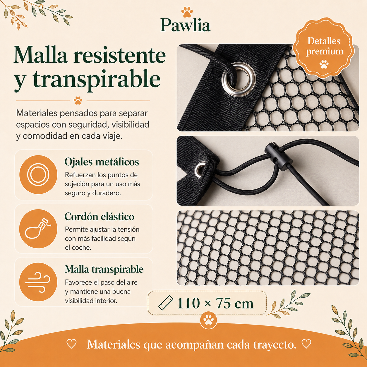 Pawlia SafeNet - Red Protectora para Coche