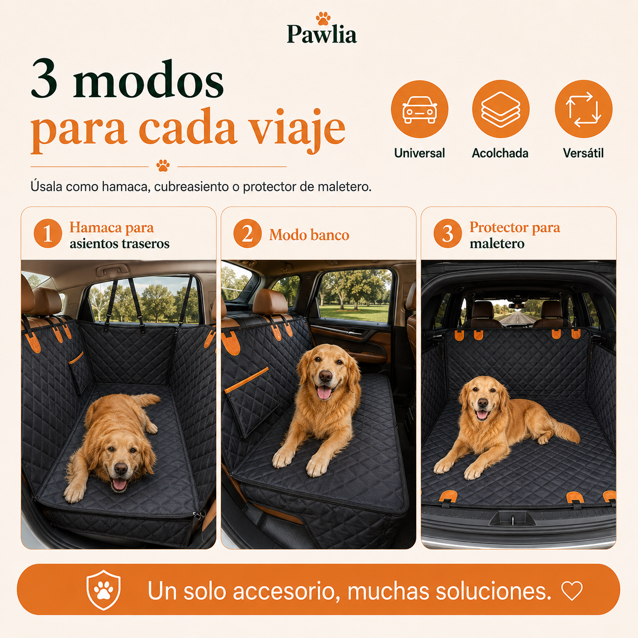 Pawlia CarShield - Funda Protectora de Coche para Perros