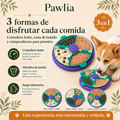 Pawlia SlowBite - Comedero Antiansiedad para Perros y Gatos