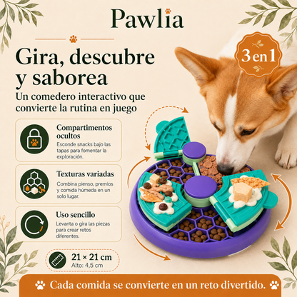 Pawlia SlowBite - Comedero Antiansiedad para Perros y Gatos