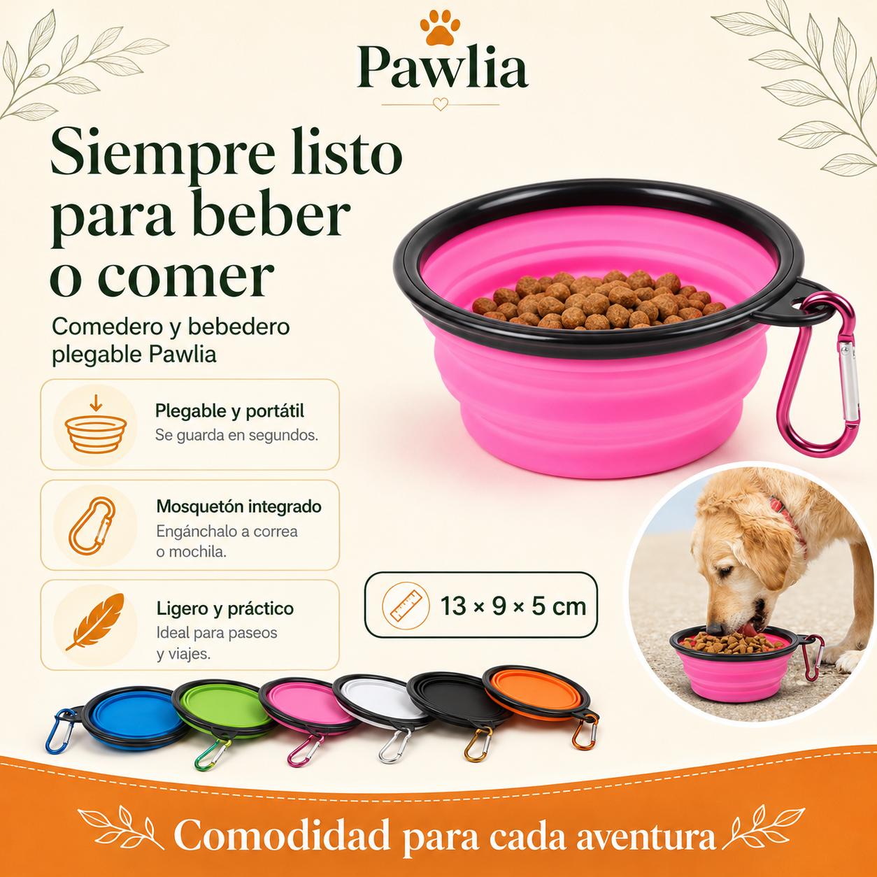 Comedero bebedero Plegable