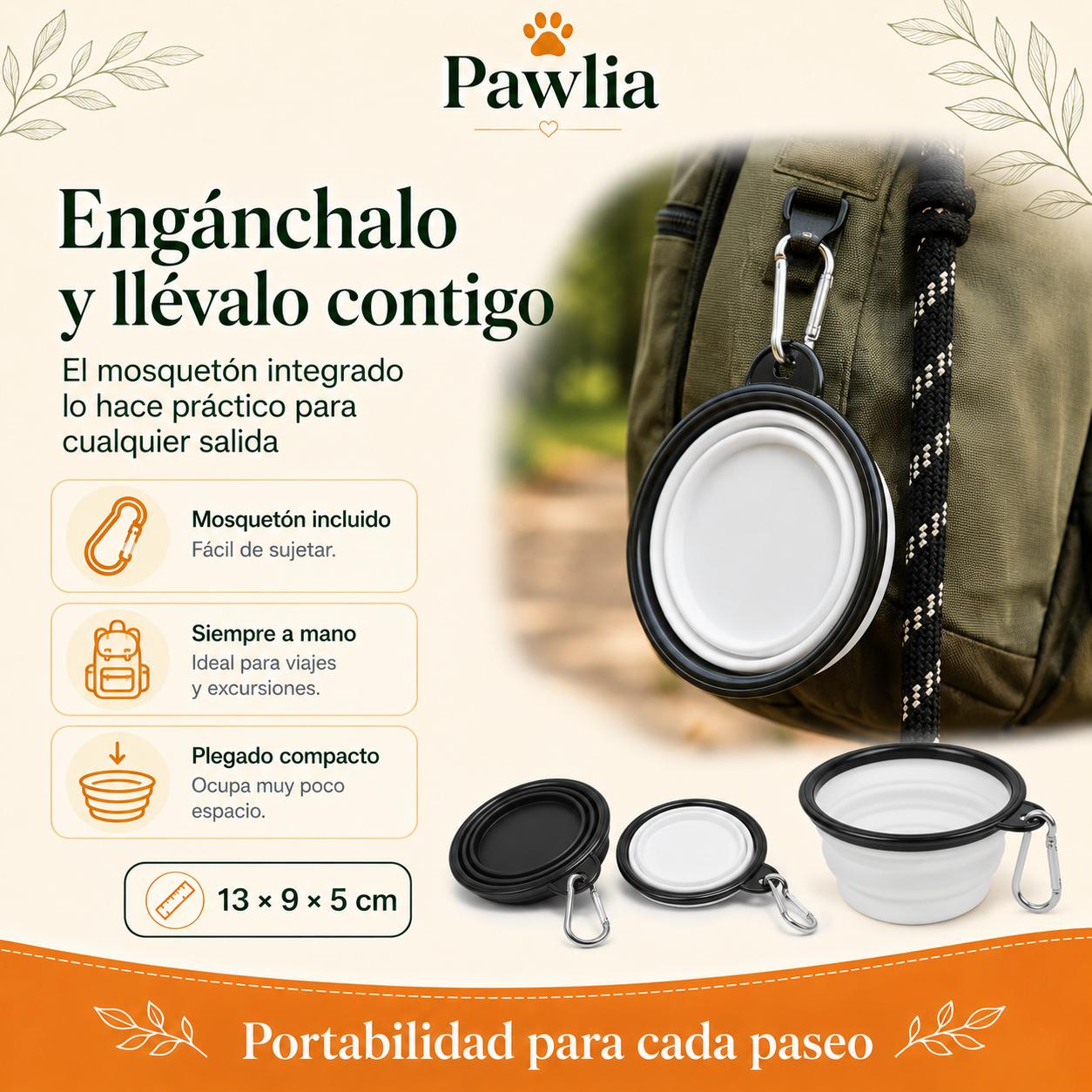 Comedero bebedero Plegable