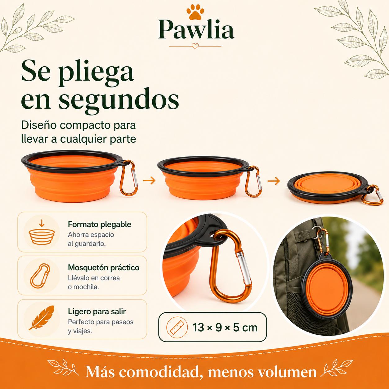 Comedero bebedero Plegable