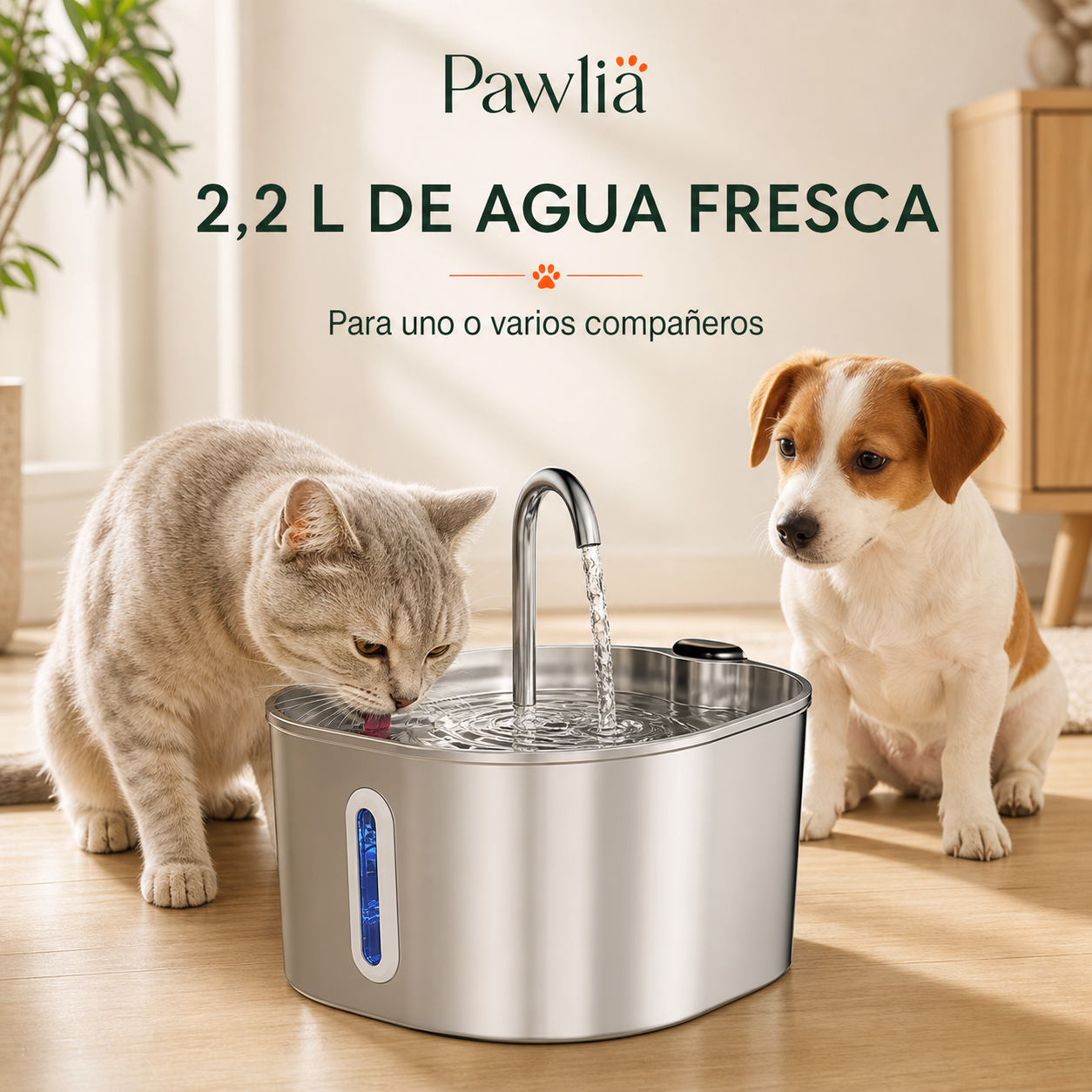AquaFlow 2,2 L para gatos y perros pequeños