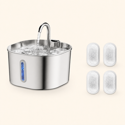 Pawlia AquaFlow fuente de 2,2 L con cuatro filtros de recambio