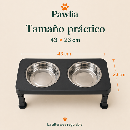 Medidas 43 por 23 cm de Pawlia ElevEat