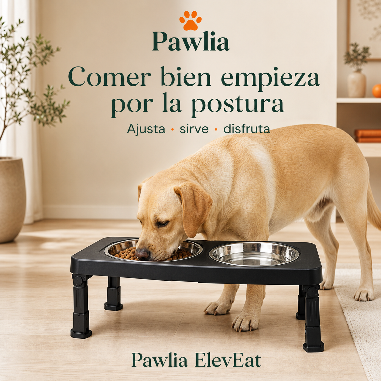 Pawlia ElevEat - comedero elevado ajustable