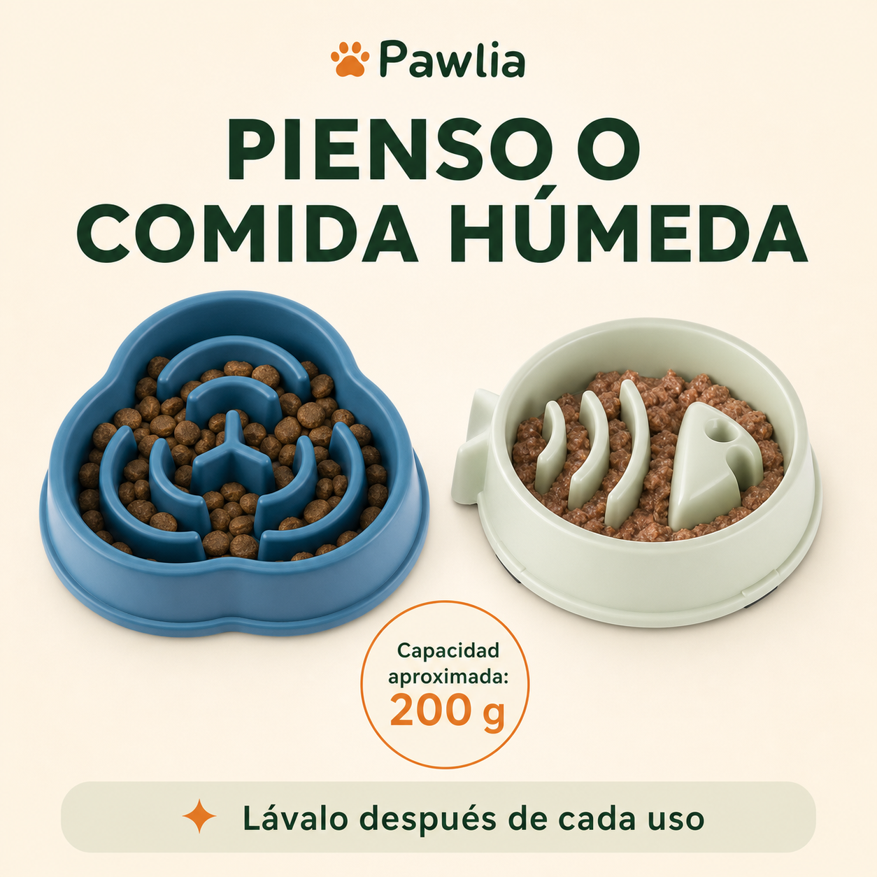 SlowBite para pienso o comida húmeda capacidad aproximada 200 g