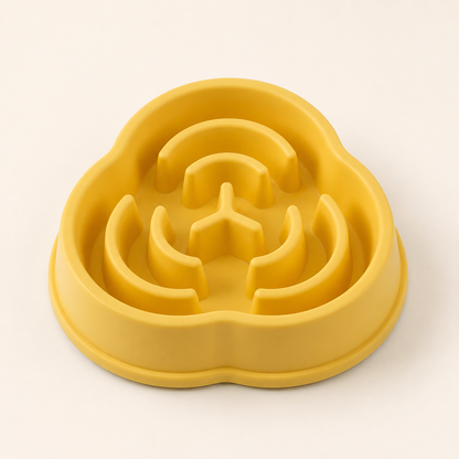 Pawlia SlowBite amarillo mostaza con laberinto circular