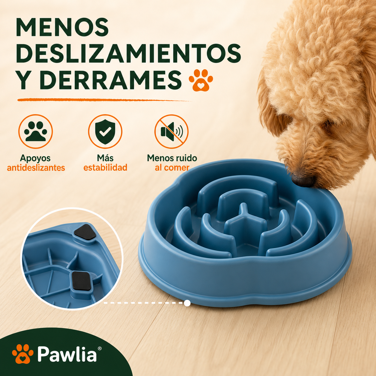 Apoyos antideslizantes del comedero SlowBite