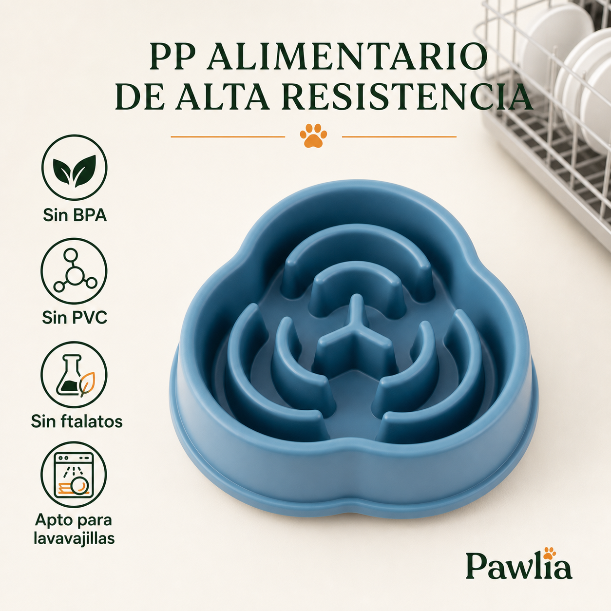 PP alimentario sin BPA PVC ni ftalatos y apto para lavavajillas